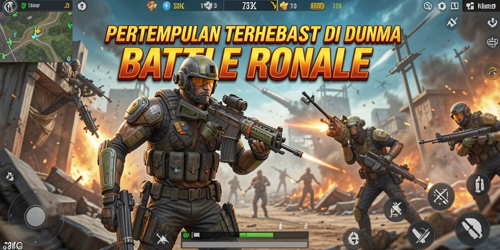 Screenshot gameplay <strong>73K</strong> yang menampilkan aksi pertempuran seru.