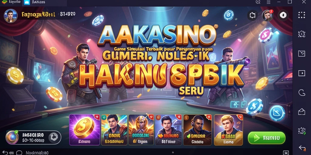 Tampilan gameplay AAKASINO yang menakjubkan dan interaktif.