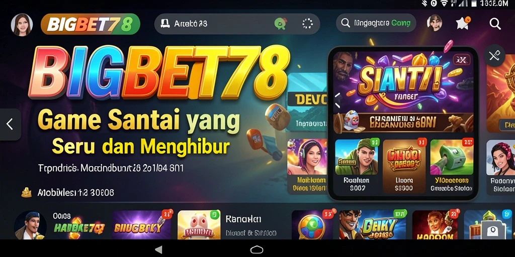 Tampilan gameplay BIGBET78 yang ceria dan menarik.