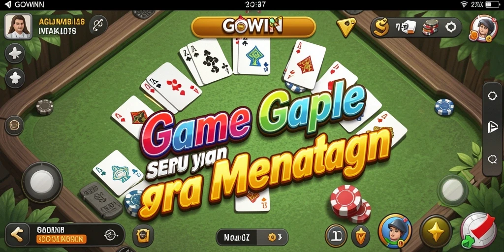 Tampilan gameplay seru GOWIN dalam permainan Gaple.