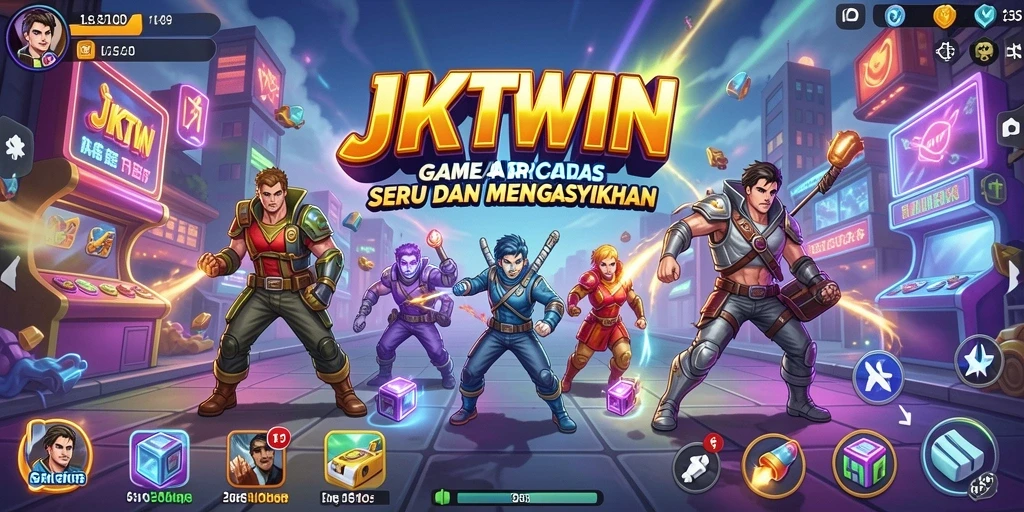 Screenshot gameplay JKTWIN menampilkan aksi seru dalam game Arcade.