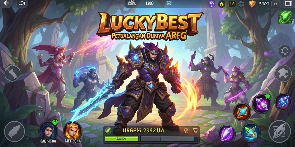 Tampilan gameplay dinamis dan seru dari LUCKYBEST dalam aksi ARPG.