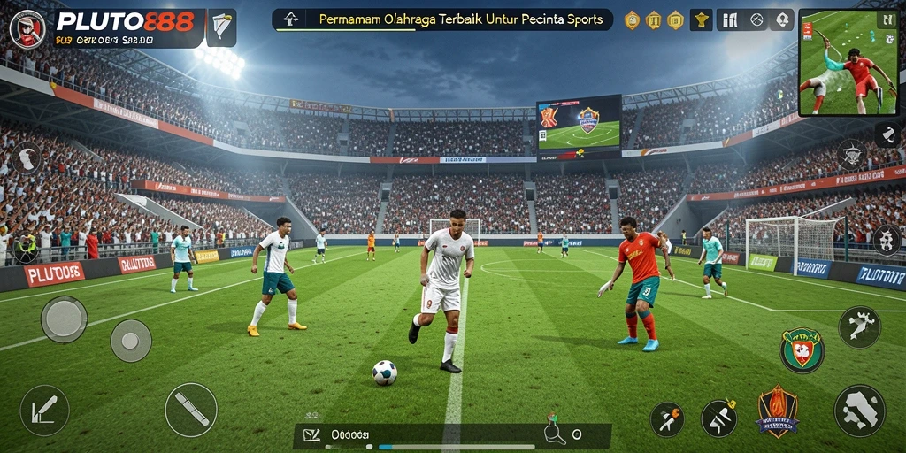 Tampilan gameplay seru dari PLUTO88 yang penuh aksi olahraga.