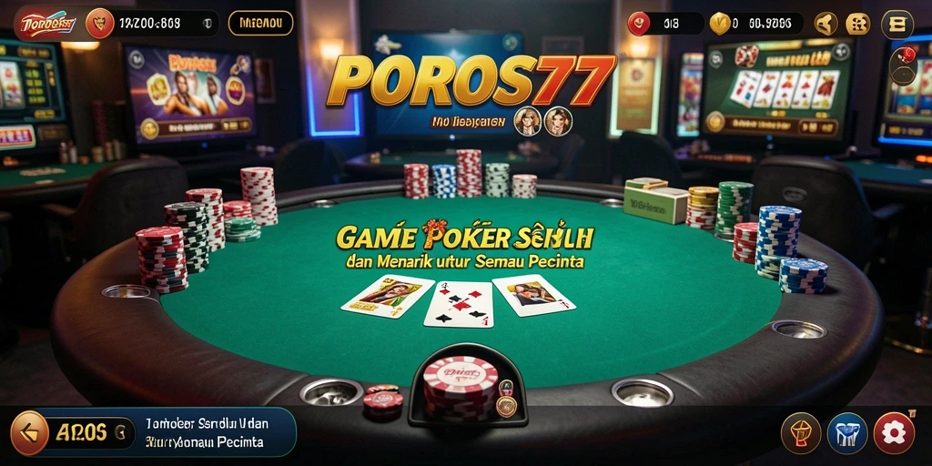 Tampilan menarik dari gameplay Poker yang mendebarkan.