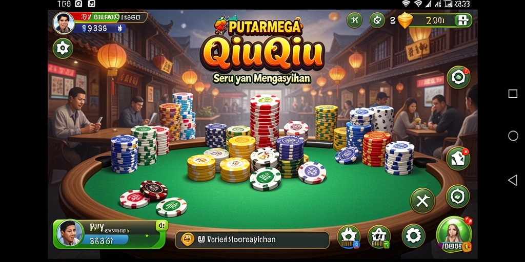 Tampilan gameplay QiuQiu yang seru dan menegangkan.