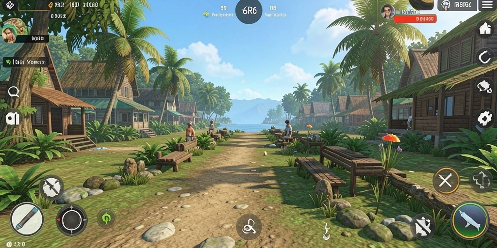 Tampilan gameplay R6R6 yang cerah dan mengasyikkan.