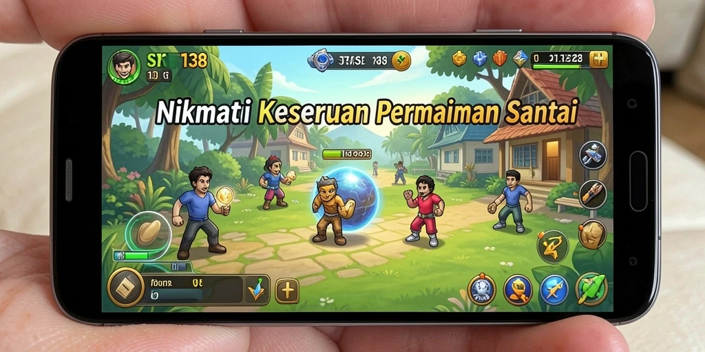 Tampilan gameplay SATSET138 yang ceria dan menarik hati.