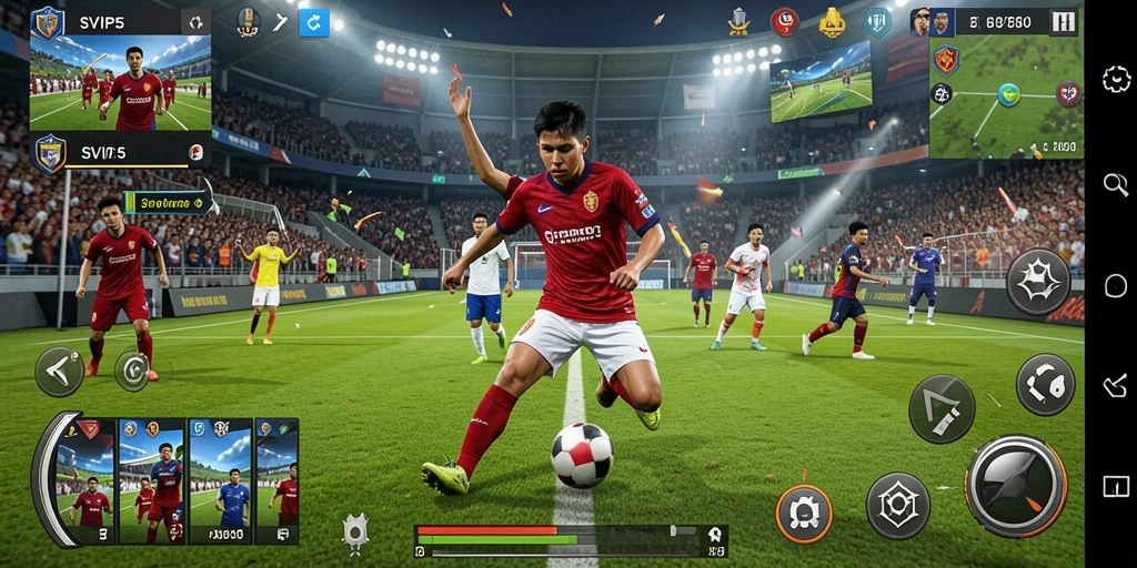 Screenshot gameplay SVIP5 menampilkan aksi seru dalam olahraga.